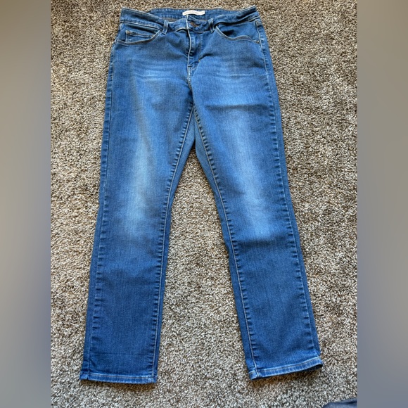Levi's Classic Mid-Rise Skinny Jeans Wash Blue Women's Size 12 - Picture 4 of 10